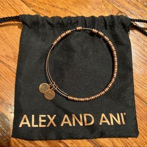 Alex and Ani Rose Gold American Flag Bracelet